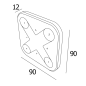 WIRELESS SWITCHBOARD - 4 FUNCTIONS W белый Delta Light LT