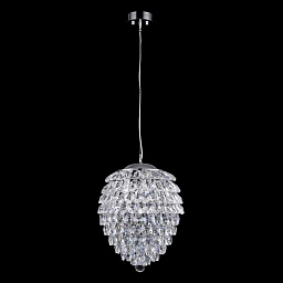 CHARME SP6 CHROME/TRANSPARENT Crystal Lux CHARME подвесной светильник с каскадным хрустальным декором на металлическом подвесе