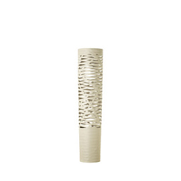 FN182004_25 Foscarini Tress люстра цилиндрическая серо-бежевого оттенка с прорезным рисунком