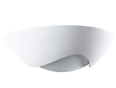 настенный светильник керамический с асимметричным вырезом и подсветкой вверх