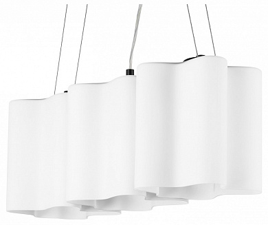 подвесной светильник с волнообразным плафоном и черным верхом