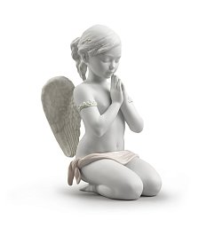 Фарфоровая статуэтка молящегося ангела со звёздами в волосах Heavenly Prayer Lladro 01009291