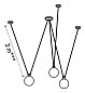 Подвесной светильник Les Acrobates de Gras N°325 Glass Ball 250 DCW éditions, чёрный, шары белое стекло 325 P BL-GB250 — фото 2