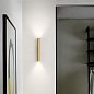Настенный светильник Look LED AP2 ROUND D30 H150 ON-OFF 3000K Ideal Lux 370590, латунь — фото 1