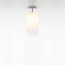 Gople Mini Ceiling, белое стекло, полированный алюминий