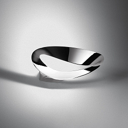 0918020A Artemide Mesmeri настенный светильник с изогнутым зеркальным корпусом и отражённым светом