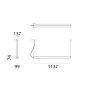 1852000A Artemide Dreispitz 2 Рассеянное излучение - 120 - Горизонтальный подвесной светильник — фото 1