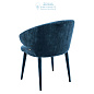 112067 Dining Chair Cardinale roche teal blue velvet  Eichholtz