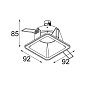 Lotis square IP55 MR16 GE встраиваемый в потолок светильник Modular