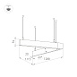 Угловой подвесной светильник Arlight ALT-LINEAIR-ANGLE-60-FLAT-UPDOWN-DIM 55-85 Вт — фото 2
