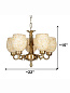 Brass Vine 5 Light Mop Chandelier люстра FOS Lighting SR1-ChipMopLota-CH5