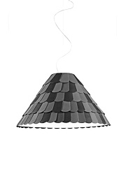 F12A03 Anthracite Fabbian Roofer подвесной светильник антрацит с зеркальной поверхностью