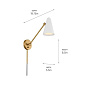 Sylvia 1 Light Wall Sconce Natural Brass настенный светильник 52485NBRW Kichler — фото 11