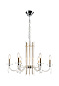 AURELIO SP6 GOLD+CHROME/TRANSPARENT Crystal lux AURELIO Люстра Е14 60W — фото 1