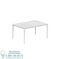 СТОЛ U-NITE 150X100CM БЕЛЫЙ С КЕРАМИЧЕСКОЙ СТОЛЕШНИЦЕЙ BIANCO STATUARIO Royal Botania