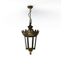Louvre N° 1; one-piece clear glass Built-in LED 2700°K warm white 13W; Gold patina