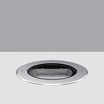 Light Up Floor recessed Earth D=250mm - Warm white - Wall Washer Super Comfort optic - DALI 23W 517lm - 3000K - DALI-2 - Colour: Steel