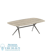 EXES СТОЛ 220X120CM АЛЮМИНИЕВЫЕ НОЖКИ БРОНЗА - СТОЛЕШНИЦА СТОЛА КЕРАМИЧЕСКИЙ ТРАВЕРТИНО Royal Botania