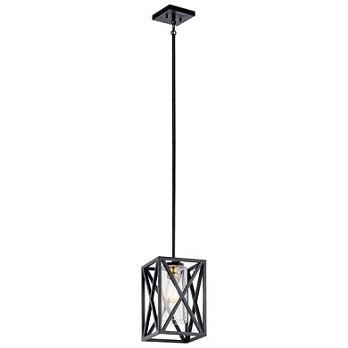 Moorgate 1 Light Mini Pendant Black подвесной светильник 44083BK Kichler