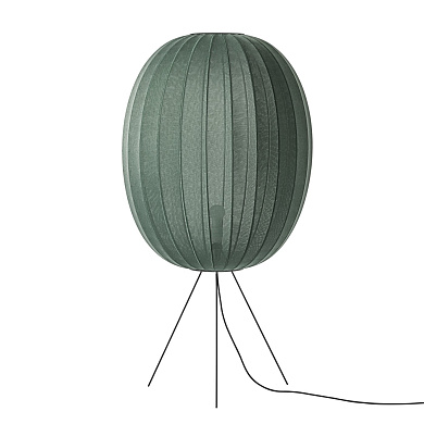 KWH65 TG FME Knit-Wit Made By Hand Напольный светильник с овальным абажуром в зелёном оттенке