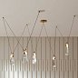 Люстра Arteriors Melt, античная латунь и прозрачное стекло — фото 4
