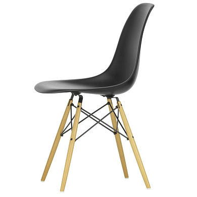 4055737332920 Eames Vitra Стул обеденный на деревянных ножках, черный/золотистый клен