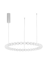 Dimmable by Remote Control Chrome Metal & Opal Glass LED 72 Watt 220-240 Volt 6492Lm 3000K IP20 D: 80 H: 200 cm