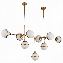 SL1157.303.09 ST-Luce Arbe подвесная люстра с несколькими сферическими плафонами в бронзовом корпусе