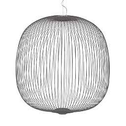 FN2640172R1_22 Foscarini Spokes люстра со светодиодами с проволочной сферой цвета графит