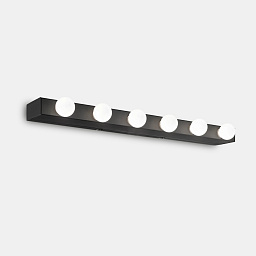 159508 Ideal lux Prive' настенный светильник с шестью цилиндрическими источниками света черного цвета