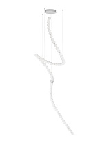 Triac Dimmable Chrome Metal & Opal Glass LED 207 Watt 220-240 Volt 13065Lm 3000K IP20 D: 79 H: 400 cm