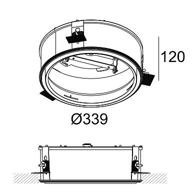 MULTINOVA 30 RECESSED KIT Delta Light монтажный комлект
