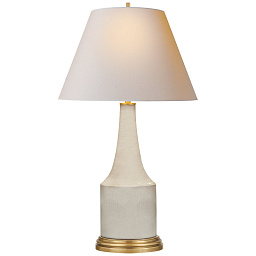 AH3082MB-L Visual Comfort Sawyer настольная лампа с фарфоровым основанием и льняным абажуром