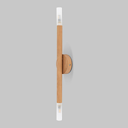 a068765 TK Lighting Noble настенный светильник с вертикальной деревянной рейкой и линейными светодиодными элементами