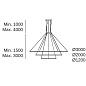 CS4G-00A9AZOU05 подвесной светильник Leds C4 Circular Downward 3 Rings (ø3000 ø2000 ø1200) черный — фото 1