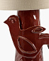 B1924015-305 Lighting By Marie Serax Настольная лампа с глянцевым красным основанием и текстильным абажуром — фото 5