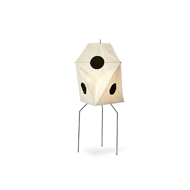 20155701 Akari Vitra Напольная лампа с многоугольным плафоном на металлической подставке