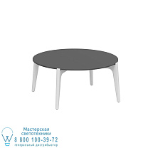 СТОЛИК TEA TIME Ø 75CM H40 БЕЛЫЙ КЕРАМИЧЕСКИЙ ЧЕРНЫЙ Royal Botania