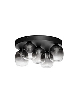 Triac Dimmable Gradient Smokey Glass Sandy Black Metal LED 28Watt 220-240Volt 2222Lm 3000K IP20 D:45 H:22 cm