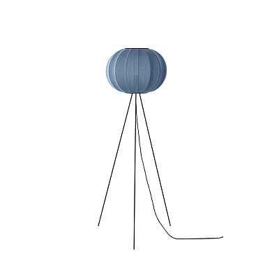 KW45 BS FHI Knit-Wit Made By Hand Напольная лампа высокая Ø45 с синим тканевым абажуром