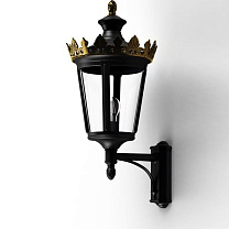 Louvre N° 5; one-piece clear glass E27 105W; Dark black