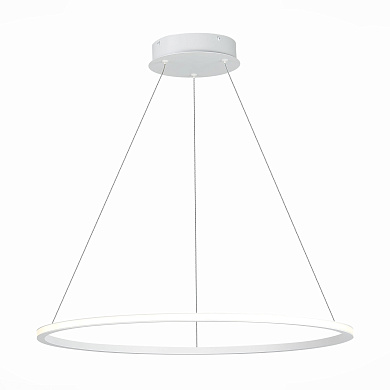 подвесная кольцевая люстра с LED подсветкой белого цвета