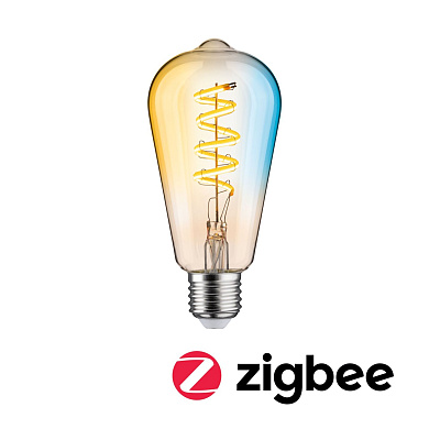 декоративная LED-лампа формы «корн» RGBW+ с прозрачной колбой