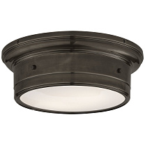 Siena Small Flush Mount бронза с белым стеклом
