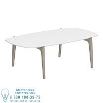 СТОЛИК TEA TIME 120X65CM H40 SAND CERAMIC WHITE Royal Botania