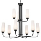 Truby 9 Light 2 Tier Chandelier Black люстра 52482BK Kichler — фото 7