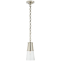 Robinson Small Pendant полированный никель с прозрачным стеклом