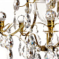 Brass Bathroom Chandelier with Crystal Shaped Almonds and Orbs люстра Gustavian 404206228