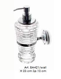 BA421/WALL Il Paralume Marina Striped настенный диспенсер для жидкого мыла из прозрачного стекла с рифлёным корпусом