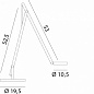 Rotaliana String T1 DTW настольный светильник с диммером чёрный; серебро 1SRT1W0243EL0 — фото 3